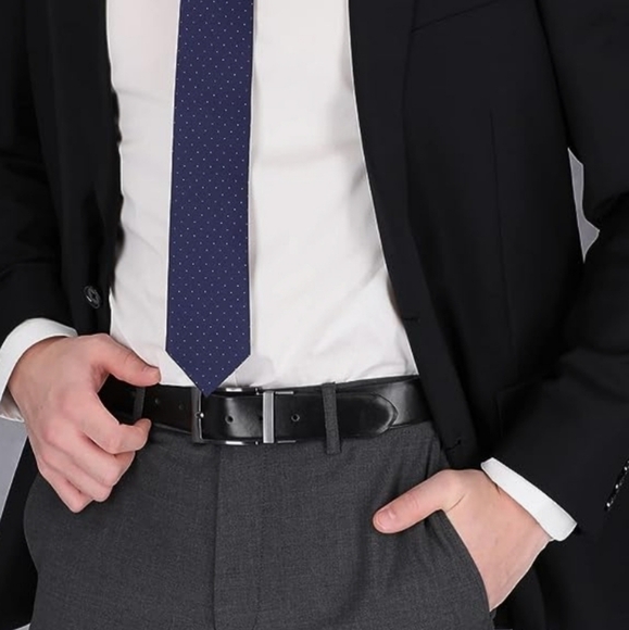 Steve Madden Men's Dress Casual Every Day Leather Belt - Picture 4 of 7